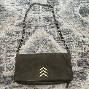 Express suede clutch